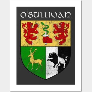 O'Sullivan / Faded Style Family Crest Design Posters and Art